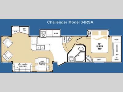 Floorplan - 2009 Keystone RV Challenger 34RSA
