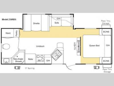 Floorplan - 2009 Keystone RV Sprinter 250RBS