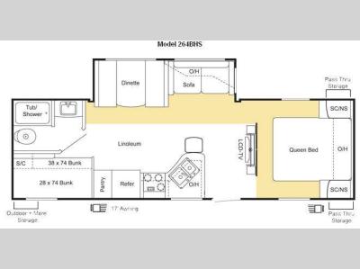 Floorplan - 2009 Keystone RV Sprinter 264BHS