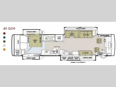 Floorplan - 2009 Tiffin Motorhomes Phaeton 40 QSH
