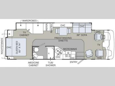 Floorplan - 2009 Holiday Rambler Admiral 33 SFS