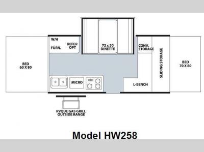 Floorplan - 2009 Forest River RV Rockwood High Wall Series HW258