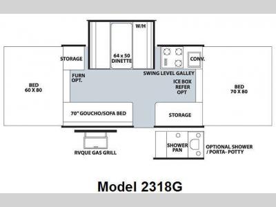 Floorplan - 2009 Forest River RV Rockwood Freedom LTD Series 2318G