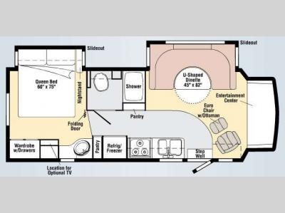 Floorplan - 2009 Winnebago Aspect 28B