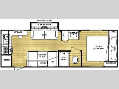 Floorplan - 2009 Gulf Stream RV Ameri-Lite 24RK
