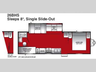 Floorplan - 2007 Fleetwood RV Pioneer 26BHS