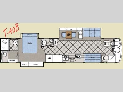 Floorplan - 2008 Gulf Stream RV Tour Master T40B