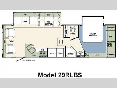 Floorplan - 2009 Forest River RV Wildcat 29RLBS