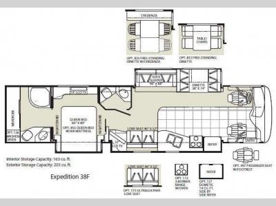Floorplan - 2009 Fleetwood RV Expedition 38F