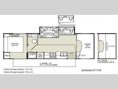 Floorplan - 2009 Fleetwood RV Jamboree GT 31W