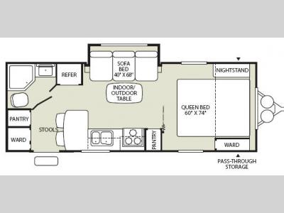 Floorplan - 2009 Fleetwood RV Orbit 240FQS