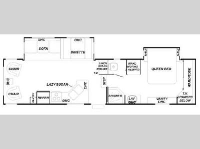 Floorplan - 2005 Forest River RV Cedar Creek 34 RLBS