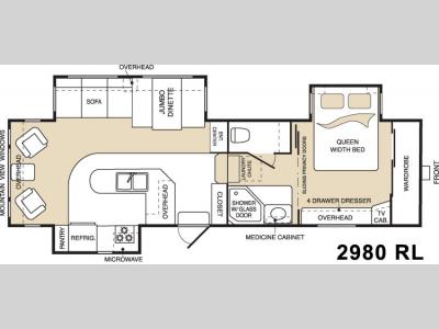 Floorplan - 2005 Keystone RV Montana 2980 RL