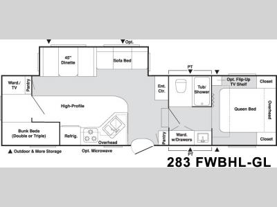 Floorplan - 2005 Keystone RV Springdale 283FWBHL-GL