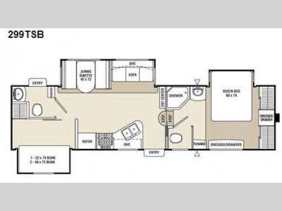 Floorplan - 2009 Coachmen RV Chaparral 299TSB