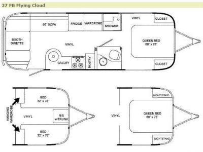 Floorplan - 2009 Airstream RV Flying Cloud 27 FB