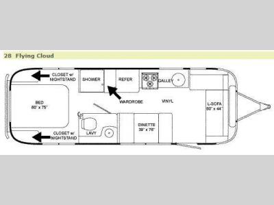 Floorplan - 2009 Airstream RV Flying Cloud 28