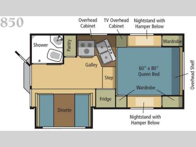 Floorplan - 2009 Eagle Cap Campers Eagle Cap 850