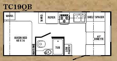 Floorplan - 2009 R-Vision Trail Cruiser TC19QB