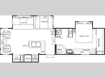 Floorplan - 2005 Forest River RV Cedar Creek 30 CKTS