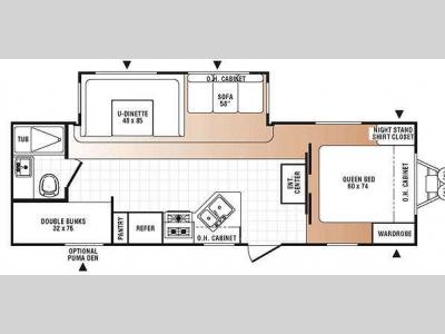 Floorplan - 2009 Palomino Puma 26-FBSS