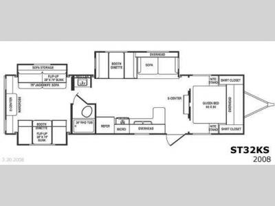 Floorplan - 2008 CrossRoads RV Sunset Trail ST32KS
