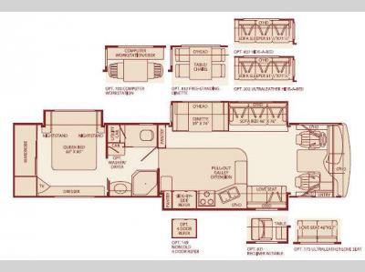 Floorplan - 2005 Fleetwood RV Expedition 38N