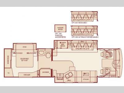 Floorplan - 2006 Fleetwood RV Expedition 34H