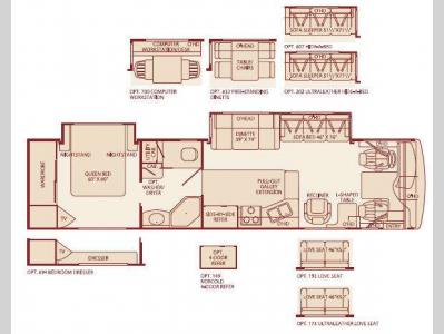 Floorplan - 2006 Fleetwood RV Expedition 37U