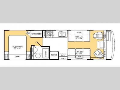Floorplan - 2003 Fleetwood RV Bounder 30P