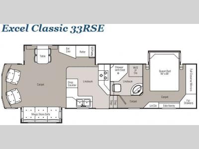 Floorplan - 2009 Peterson Excel Classic 33RSE