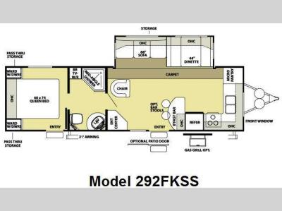 Floorplan - 2008 Forest River RV Salem LA 292FKSS