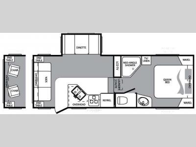 Floorplan - 2009 Keystone RV Cougar 244RLS
