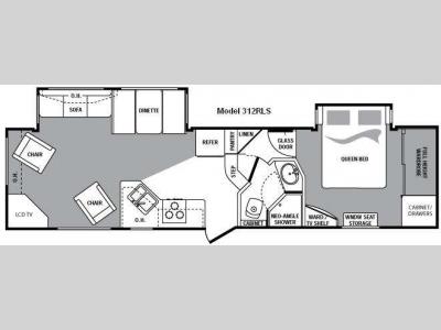 Floorplan - 2009 Keystone RV Cougar 312RLS