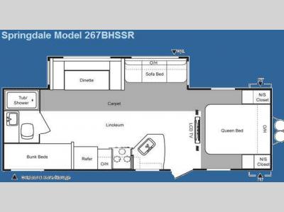 Floorplan - 2009 Keystone RV Springdale 267BHSSR