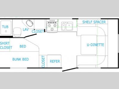 Floorplan - 2005 R-Vision Trail Cruiser 21 RBH
