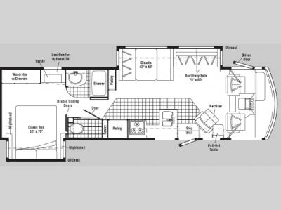 Floorplan - 2005 Winnebago Voyager 33V