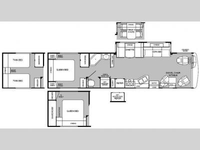Floorplan - 1999 Fleetwood RV Pace Arrow 37S