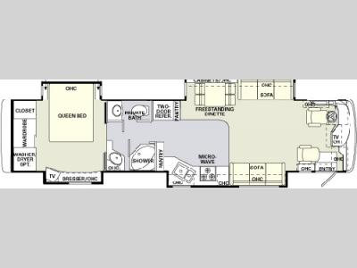 Floorplan - 2005 Holiday Rambler Endeavor 40 PDQ