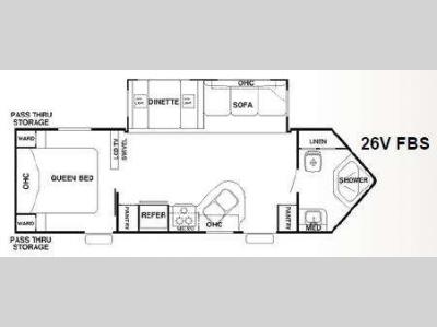 Floorplan - 2009 Forest River RV V-Cross ST 26V FBS