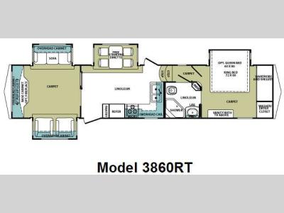 Floorplan - 2009 Forest River RV Cardinal 3860RT