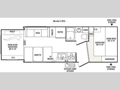 Floorplan - 2009 Keystone RV Outback 23RS