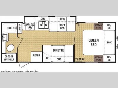 Floorplan - 2009 Dutchmen RV Dutchmen 25C-GS Lite