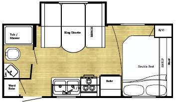 Floorplan - 2009 Gulf Stream RV Ameri-Lite 19KD