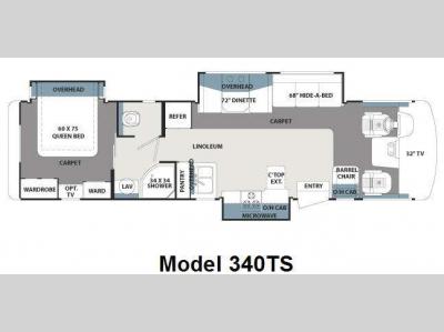 Floorplan - 2009 Forest River RV Georgetown 340TS