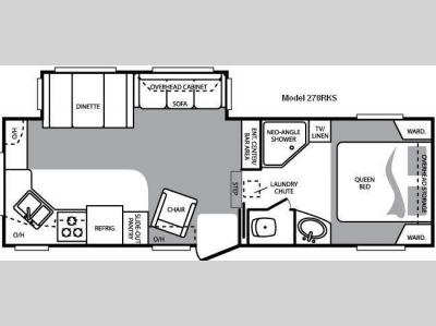 Floorplan - 2009 Keystone RV Cougar X-lite 278RKSWE