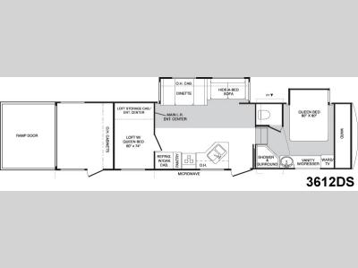 Floorplan - 2005 Keystone RV Raptor 3612DS