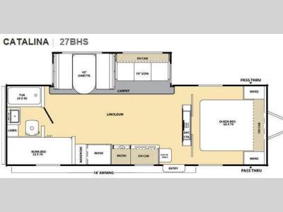 Floorplan - 2010 Coachmen RV Catalina 27BHS
