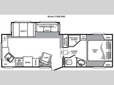 Floorplan - 2010 Keystone RV Cougar 278RKSWE