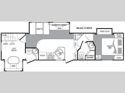 Floorplan - 2010 Keystone RV Cougar 324RLB